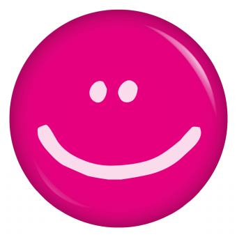 Ansteckbutton Smiley pink